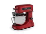 Chiara Küchenmaschine 1600 Watt 12 Stufen Edelstahlschüssel LCD-Display inkl. Zubehör Rot