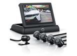 Aplic Rückfahrkamera, Einparkhilfe mit 4x Parksensoren, Kamera & 4,3" Monitor mit Nachtsicht