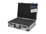 HMF 14402-02 Alu Fotokoffer, Waffenkoffer mit Rasterschaumstoff, 46 x 33 x 15 cm