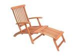 Garten-Relaxliege Deckchair aus Eukalyptus Natur