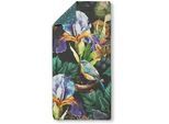 Xxxl Sporthandtuch , Anthrazit, Multicolor , Textil , Blume , 50x100 cm , Oeko-Tex® Standard 100 , saugfähig, schnelltrocknend , Heimtextilien, Badtextilien, Handtücher