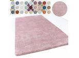 Hochflor-Teppich ESPRIT "Relaxx ESP-4150", flieder, altrosè, H:25mm Ø:120cm, Kunstfaser, Teppiche, Hochflor-Teppich, Wohnzimmer, sehr grosse Farbauswahl, weicher dichter Hochflor