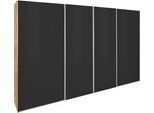 Schwebetürenschrank WIMEX "Level by fresh to go", grau (plankeneichefarben, grauglas), B:300cm H:236cm, Schränke, Schwebetürenschrank, mit Glastüren und Synchronöffnung