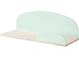 Kinderregal VIPACK "Kiddy, Ablage Kiefer massiv, zum hängen", grün (mintgrün), H:22cm T:25cm, Holz teilmassiv, Holzwerkstoff, Regale, Kinderregal, Wandregal MDF Komponenten lackiert, wahlweise 45cm oder 65cm breit