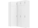 Schranksystem WIMEX "Münster", weiß, H:225cm T:54cm, Holzwerkstoff, Schränke, Schranksystem, Mehrzweckschrank