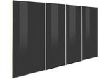 Schwebetürenschrank WIMEX "Level by fresh to go", weiß (weiß, grauglas), B:300cm H:236cm, Schränke, Schwebetürenschrank, mit Glastüren und Synchronöffnung