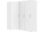 Schranksystem WIMEX "Münster", weiß, H:185cm T:54cm, Holzwerkstoff, Schränke, Schranksystem, Mehrzweckschrank, Individuelle Ecklösung