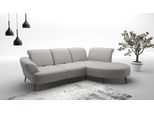 Ecksofa SIT & MORE "Dance, L-Form, inkl. Sitztiefenverstellung", grau (hellgrau), B:313cm H:91cm T:208cm, 95%Polyester 5%Polyamid, Sofas, Ecksofa, inkl. Click&Seat, optional mit Kopfteilverstellung