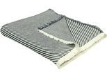 Wohndecke ADAM "Stripes", grau (dunkelgrau), B:150cm L:210cm, Baumwolle, Wohndecken, Wohndecke, GOTS zertifiziert - aus Bio-Baumwolle, Kuscheldecke