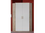 Eckschrank WIMEX "Bergamo", weiß (san remo eiche nb, alpinweiß), B:95cm H:198cm T:95cm, Schränke, Eckschrank