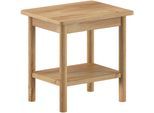 Nachtkonsole HOME AFFAIRE "Olive, aus teilmassiver Eiche, natur lackiert", braun (eiche natur), B:50cm H:50cm T:40cm, Holz teilmassiv, Sideboards, Nachtkonsole, mit einem Ablageboden, universell einsetzbar