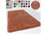 Hochflor-Teppich ESPRIT "Relaxx ESP-4150" Gr. 31, orange (cognac), B:130cm H:25mm L:190cm, Kunstfaser, Teppiche, Wohnzimmer, sehr große Farbauswahl, weicher dichter Hochflor