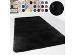Hochflor-Teppich ESPRIT "Relaxx ESP-4150" Gr. 4, schwarz, B:160cm H:25mm L:230cm, Kunstfaser, Teppiche, Wohnzimmer, sehr große Farbauswahl, weicher dichter Hochflor