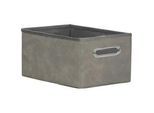 Ambia Home Regalkorb , Taupe , Textil , 10 l , rechteckig , 28x20x38 cm , Griffe, Innenfutter , Ordnen & Aufbewahren, Dekoboxen & Aufbewahrungsboxen, Regalboxen & Stehsammler