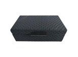 Ambia Home Dekobox , Schwarz , Leder, Holzwerkstoff , Lederlook , Color-Finish-Leder , Uni , 0 Fächer , 16x9.5x29 cm , Deckel, Deckel aufklappbar, handgemacht , Ordnen & Aufbewahren, Dekoboxen & Aufbewahrungsboxen, Dekoboxen
