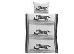 Svita Bettwäsche Set 2-tlg. Pferdemotiv 135x200cm , Grau , Textil , 135x200 cm , Oeko-Tex® Standard 100 , Schlaftextilien, Bettwäsche, Kinderbettwäsche