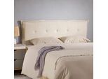 Idimex Kopfteil Ebeya 120X190 Cm , Beige , Textil , Mode , 121x99x7 cm , Schlafzimmer, Betten