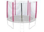 Jawinio Sicherheitsnetz Trampolin 305 cm Pink , Kunststoff , 305x305 cm , Outdoor Spielzeug