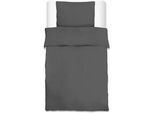 Xxxl Bettwäsche Julie 135/200 cm + Kissenbezug 80/80 cm Anthrazit Renforcé , Textil , 135x200 cm , Schlaftextilien, Bettwäsche, Bettwäsche