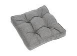 Beautissu Loungekissen Beauflair Outdoor Sitz 50/50/10cm Hellgrau , Textil , 50x10x50 cm , Outdoor-Kissen, Outdoor-Sitzkissen