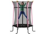 Homcom Kindertrampolin , Rosa , Metall, Kunststoff , 163.5x163.5 cm , Outdoor Spielzeug