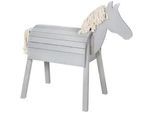 Roba Spielpferd Outdoor Spielpferd Outdoor grau , Grau , Holz , 110x48 cm , unisex , Outdoor Spielzeug