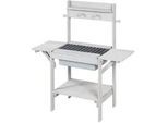 Roba Matschküche 'Bbq' Matschküche 'Bbq' grau , Grau , Holz , Rechteckig , 82x35 cm , unisex , Outdoor Spielzeug