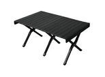 Jawinio Campingtisch klappbar aus Aluminium Schwarz , Metall , rechteckig , 119x44.5x60 cm , Gartenmöbel, Gartentische, Klapptische