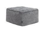 icon Sitzpouf Chenille Amara , Grau , Kunststoff , 40x24x40 cm , Hergestellt in Deutschland , Wohnzimmer, Hocker, Poufs