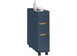 SoBuy Nischenwagen Blau , Holzwerkstoff , 20x70x60 cm , Badezimmer, Badezimmerschränke, Midischränke
