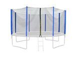 Jawinio Sicherheitsnetz Trampolin 305 cm Blau , Kunststoff , 366x366 cm , Outdoor Spielzeug