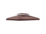 Outsunny Pavillondach, Polyester, Kaffee , Braun , Kunststoff , 400x20x300 cm , Sonnen- & Sichtschutz, Pavillons & Pergolas