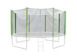 Jawinio Sicherheitsnetz Trampolin 305 cm Grün , Kunststoff , 366x366 cm , Outdoor Spielzeug