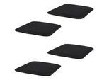 Idimex Sitzkissen Grace 4Er-Set , Schwarz , Textil , Mode , 35x2x35 cm , Wohntextilien, Kissen, Sitzkissen