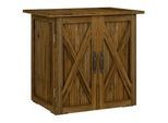 Outsunny Gartenschuppen, Holz-Geräteschrank, Wetterfest, Doppeltür, für Garten, Balkon, Braun , 55x72x77 cm , Aufbewahrung & Schutzhüllen, Geräteschuppen