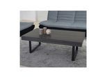 Couchtisch Genk H576, Wohnzimmertisch, 40x110x60cm, MVG-zertifiziert ~ Schwarze Eiche-Optik, dunkle Metall-Füße