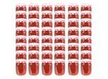 vidaXL Marmeladengläser mit Weißem/Rotem Deckel 48 Stk. 230 ml