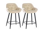 CLP 2er Set Barhocker Gibson - Tresenstuhl Mit Fußstütze - 2 x Tresenhocker Gepolstert