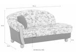 Ottomane HOME AFFAIRE "Milano, bequemes solitär Sofa im Landhaus-Stil, B/T/H 181/79/83cm", beige (creme, flieder geblümt), B:181cm H:83cm T:79cm, Chenille (70% Polyacryl, 30% Polyester);Chenille (70% Polyacryl, 30% Polyester) auf Korpus und Zierkissen, Sitz und Rücken im Blumenmuster »Paradise« (100% Polyester), Sofas, Ottomane