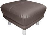 Hocker TRENDMANUFAKTUR "Cecilia, bequem und elegant", grau (taupe), B:66cm H:44cm T:66cm, NaturLEDER (echtes Rindsleder);Luxus-Microfaser ALCAZAR (100% Polyester);NaturLEDER: Bitte beachten Sie, dass Lederbezüge mehr Nähte aufweisen als Stoffbezüge.;Kunstleder SOFTLUX;Microfaser PRIMABELLE (100% Polyester), Hocker, Polsterhocker