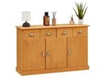 Idimex Anrichte Paris , Braun , Holz , Kiefer , Vintage , 116x73x35 cm , FSC Mix , Esszimmer, Anrichten