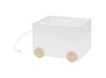 Mobili Rebecca Spielwagen Weiß 35/45/32 cm , Holz , 35x32x45 cm , Kinder- & Jugendzimmer, Kindermöbel, Kinderregale