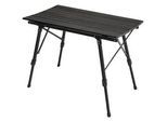 Jawinio Campingtisch Höhenverstellbar Schwarz , Metall , 90x68x51.5 cm , Gartenmöbel, Gartentische, Klapptische