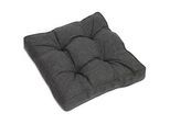 Beautissu Loungekissen Beauflair Outdoor Sitz 60/60/10cm Graphitgrau , Graphitfarben , Textil , 60x10x60 cm , Outdoor-Kissen, Outdoor-Sitzkissen