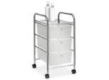 Idimex Badrollwagen Gina , Transparent , Kunststoff, Metall , Mode , 33x64x40 cm , Badezimmer, Badezimmerregale, Badregale