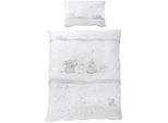 Roba Kinderbettwäsche Sternenzauber 100 x 135 cm , Grau , Textil , Tiere , Rechteckig , 100x135 cm , Schlaftextilien, Bettwäsche, Kinderbettwäsche