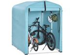SoBuy Fahrradgarage Blau , Metall , 120x163x176 cm , Aufbewahrung & Schutzhüllen, Geräteschuppen