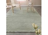 Outdoorteppich WECON HOME "Bacalar", grün (salbei grün), B:160cm H:5mm L:220cm, Polypropylen, Teppiche, Outdoorteppich, Innen & Außen, robust, pflegeleicht, 3D-Optik, wetterfest, waschbar