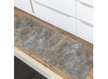 Vinylteppich ANDIAMO "Marrakesch", grau (grau, braun), B:70cm H:3,5mm L:200cm, Polyester, Teppiche, abwischbar, rutschhemmend, Fliesen oder Beton Design, auch als Läufer