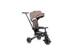 Kikkaboo Dreirad 5 in 1 Trix 2 zusammenklappbar, verstellbare Rückenlehne, Gurt beige